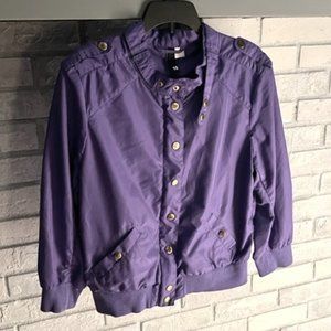 Women's 3/4 Sleeve Lightweight Jacket, Size 10, Purple